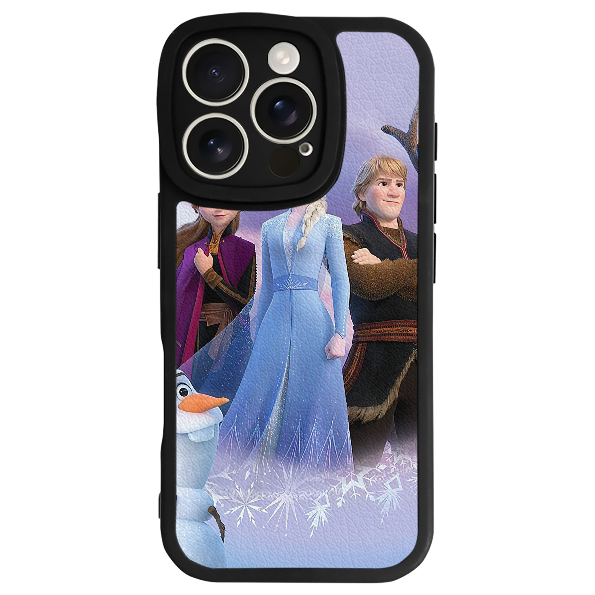 （画像用） アナと雪の女王 アンナ エルサ Frozen Anna Elsa 【iPhone 16シリーズ対応】シリコンスマホケース（レザー調） 材質：シリコン